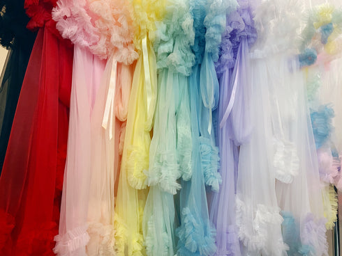 Long Frou Frou Sheer Dressing Robe